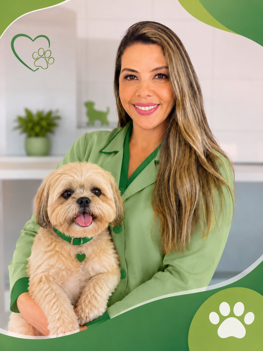 Dra. Naiara Souza, veterinaria da Rede Pop Pet Center